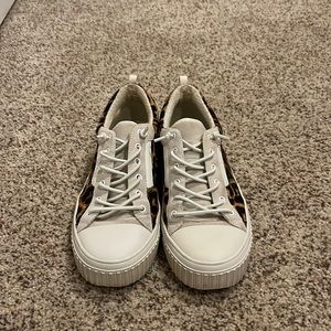 Michael Kors Oscar Genuine Calf Hair Leopard Sneaker 9.5